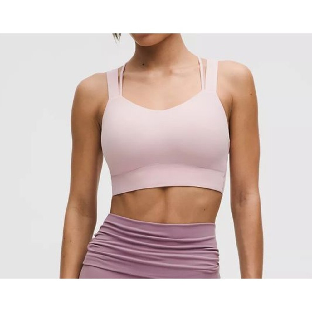 NWT Lululemon Like a Cloud Longline Bra D/DD Pink Haze Size 10 Yoga